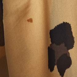 Pre Owned Roberto Cavalli Black/Brown Animal Print Silk Scarf