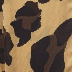 Pre Owned Roberto Cavalli Black/Brown Animal Print Silk Scarf