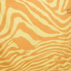 Pre Owned Roberto Cavalli Yellow Printed Cotton Square Scarf 