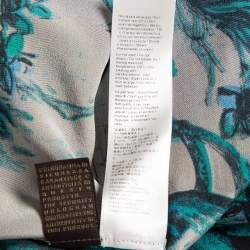 Pre Owned Roberto Cavalli Multicolor Silk Lace Trim Shirt M