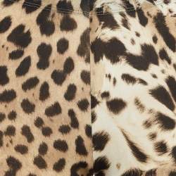 Pre Owned Roberto Cavalli Brown Leopard Print Jersey Legging S