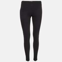 Roberto Cavalli Black Sequin Jersey Leggings M