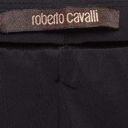 Roberto Cavalli Black Sequin Jersey Leggings M