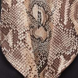 Pre Owned Roberto Cavalli Black Knit and Silk Tassels Detail Cardigan M