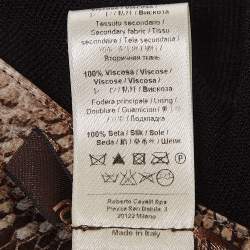 Pre Owned Roberto Cavalli Black Knit and Silk Tassels Detail Cardigan M