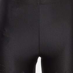 Pre Owned Roberto Cavalli Black Embellished Jersey Leggings S