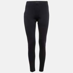 Pre Owned Roberto Cavalli Navy Blue Stretch Knit Leggings M