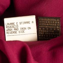 Pre Owned Roberto Cavalli Pink Multicolor Silk Maxi Skirt L