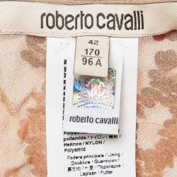 Pre Owned Roberto Cavalli Coral Beige Sequin Mini Dress M