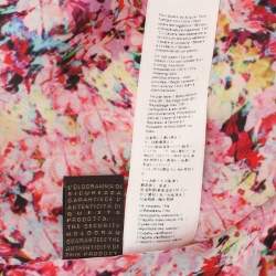 Pre Owned Roberto Cavalli Multicolor Silk and Lace Kaftan Top M