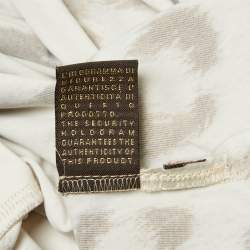 Pre Owned Roberto Cavalli Brown Leopard Print Jersey Cut Out Detail Maxi Dress M