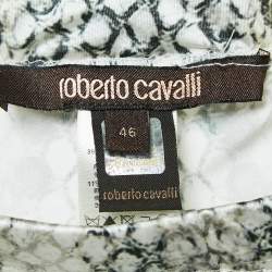 Roberto Cavalli Multicolor Snake Print Jersey Leggings L