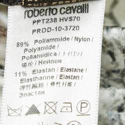 Roberto Cavalli Multicolor Snake Print Jersey Leggings L