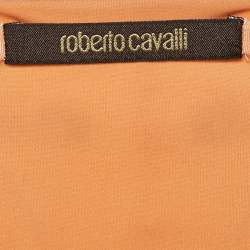 مملوكة مسبقًا Roberto Cavalli Orange Printed Jersey Maxi Dress M