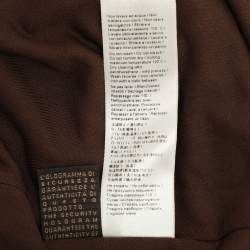 Pre Owned Roberto Cavalli Brown Printed Jersey Full Sleeves Top S