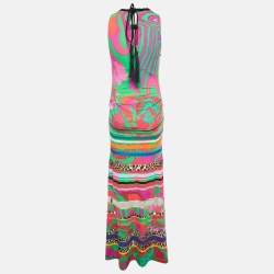 Pre Owned Roberto Cavalli Multicolor Jersey Sleeveless Maxi Dress M