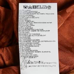 Pre Owned Roberto Cavalli Brown Jacquard Belted Wide-Leg Pants S