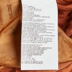 Pre Owned Roberto Cavalli Brown Jacquard Belted Wide-Leg Pants S