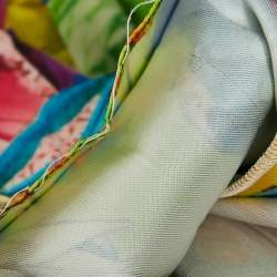 Pre Owned Roberto Cavalli Multicolor Printed Silk Trouser S