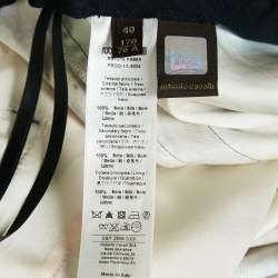 Pre Owned Roberto Cavalli Multicolor Printed Silk Trouser S