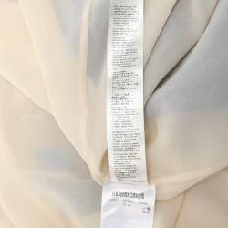 Pre Owned Roberto Cavalli Multicolor Floral Print Silk Kaftan Maxi Dress M