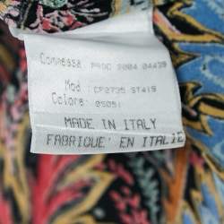 Pre Owned Roberto Cavalli Vintage Black Printed Silk Full Sleeve Shirt M