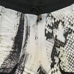 Pre Owned Roberto Cavalli Grey Python Skin Print Jersey Joggers M