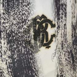 Pre Owned Roberto Cavalli Grey Python Skin Print Jersey Joggers M