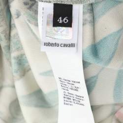 Pre Owned Roberto Cavalli Multicolor Jungle Print Belted Midi Dress L