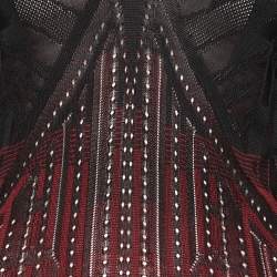 Pre Owned Roberto Cavalli Ombre Knitted Fabric Full Sleeve Midi Dress M