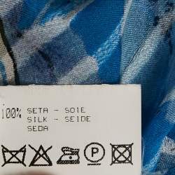 Pre Owned Roberto Cavalli Multicolor Printed Tie-Up Top and Skirt Set S