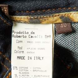 Pre Owned Roberto Cavalli Dark Blue Denim Straight Fit Jeans S/Waist 29"