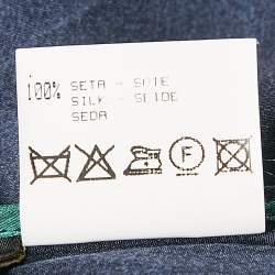 Pre Owned Roberto Cavalli Multicolor Printed Silk V-Neck Top M