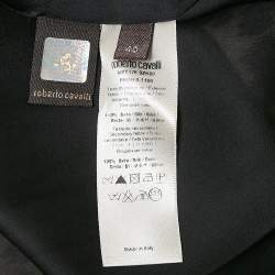 مملوكة مسبقًا Roberto Cavalli Multicolored Animal Print Brooch Detail Short Dress S