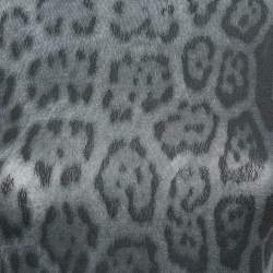 Pre Owned قميص روبيرتو كافالي ياقة عالية قماش جيرسي مودال بطبعة ليوبارد رمادي مقاس صغير (سمول)