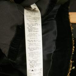 Pre Owned Roberto Cavalli Black Fur Trim Velvet Embroidered Jacket S