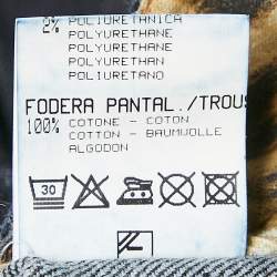 Pre Owned Roberto Cavalli Navy Blue Denim Embroidered Straight Leg Jeans S Waist 25"