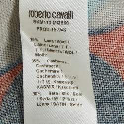 Roberto Cavalli Multicolor Wool Button Front Cardigan S