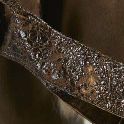 Pre Owned Roberto Cavalli Khaki Suede and Fox Fur Jacket S