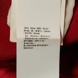 مملوكة مسبقًا Roberto Cavalli Red Satin Silk Ruched Mini Dress S