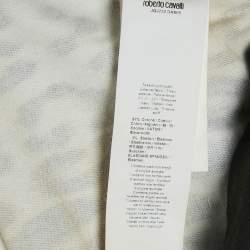 Pre Owned Roberto Cavalli Brown Leopard Print Denim Jeans S Waist 28"