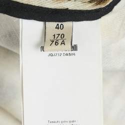 Pre Owned Roberto Cavalli Brown Leopard Print Denim Jeans S Waist 28"