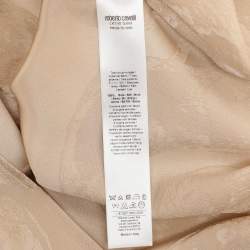 Pre Owned Roberto Cavalli Beige Silk Shirt XL