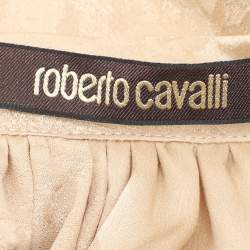 Pre Owned Roberto Cavalli Beige Silk Shirt XL