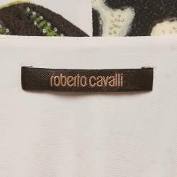 Pre Owned Roberto Cavalli Pink Printed Jersey Sheath Dress L