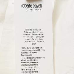 Pre Owned Roberto Cavalli White Denim Skinny Jeans M Waist 30"