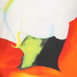 Pre Owned Roberto Cavalli Multicolor Printed Jersey One Shoulder Dress S