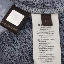 Pre Owned Roberto Cavalli Multicolor Printed Jersey One Shoulder Dress S