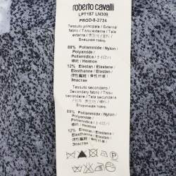 Pre Owned Roberto Cavalli Multicolor Printed Jersey One Shoulder Dress S