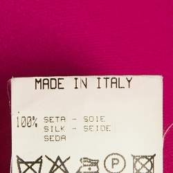 مملوكة مسبقًا Roberto Cavalli Fuschia Pink Satin Silk Flared Maxi Skirt M